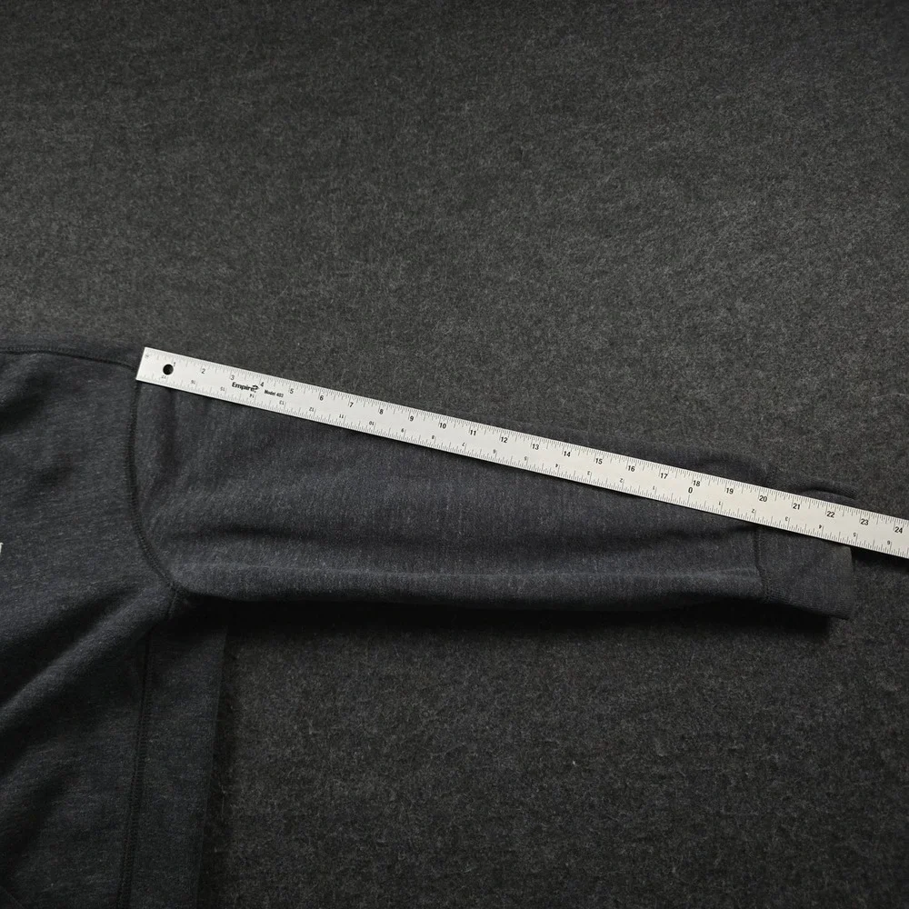 Polo Ralph Lauren Dark Gray Full Zip Hoodie Waffle Lined Hood Minimalist Men's M